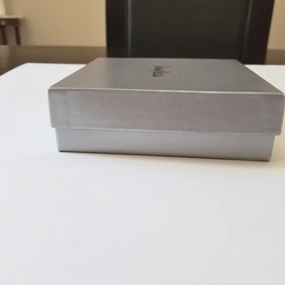 New Neiman Marcus Silver Gift Box, Approximately 6" x 6" x 1.5" - Picture 4 of 5